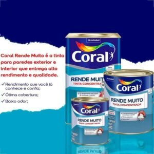 tinta coral rende muito
